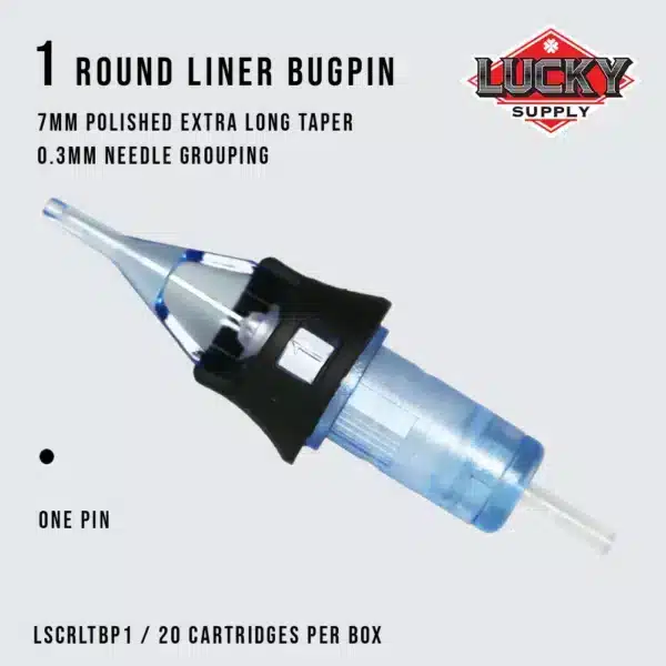 Lucky Supply V2 Needle Cartridges - BUGPIN ROUND LINERS (08 Gauge) - Image 2