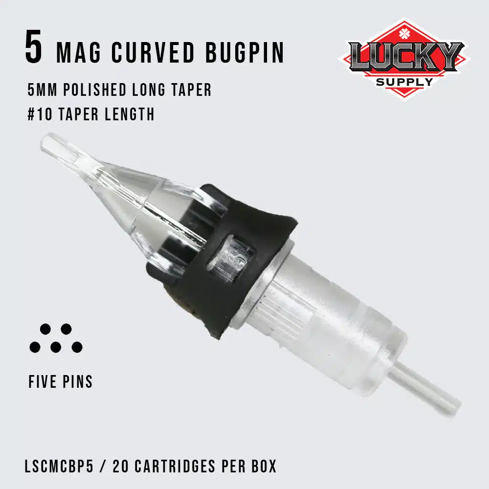Lucky Supply V2 Needle Cartridges - BUGPIN CURVED MAGNUM (10 Gauge) - Image 2